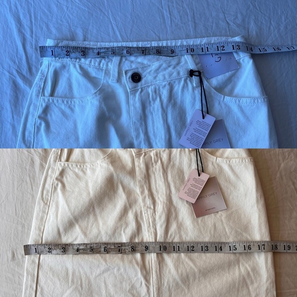 NWT Happily Grey White Denim Midi Skirt - Picture 14 of 14